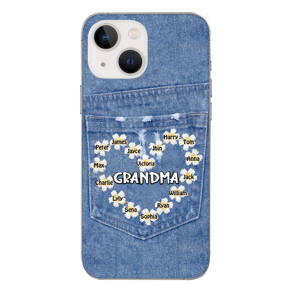 Personalized Grandma Kid Phone Case Printed 22MAR-HC21