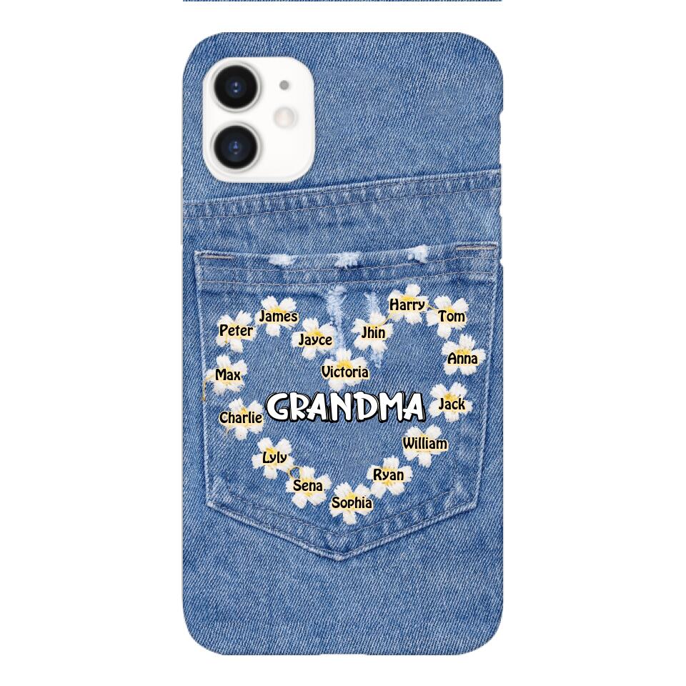 Personalized Grandma Kid Phone Case Printed 22MAR-HC21