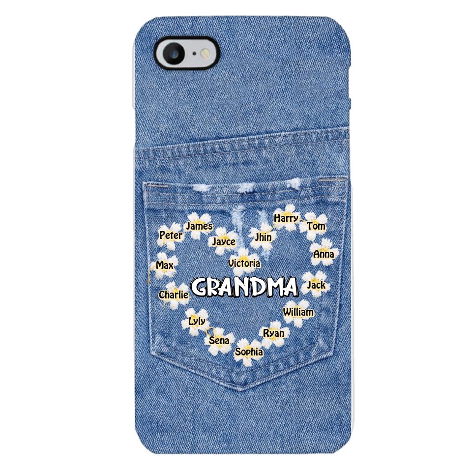 Personalized Grandma Kid Phone Case Printed 22MAR-HC21