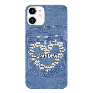 Personalized Grandma Kid Phone Case Printed 22MAR-HC21