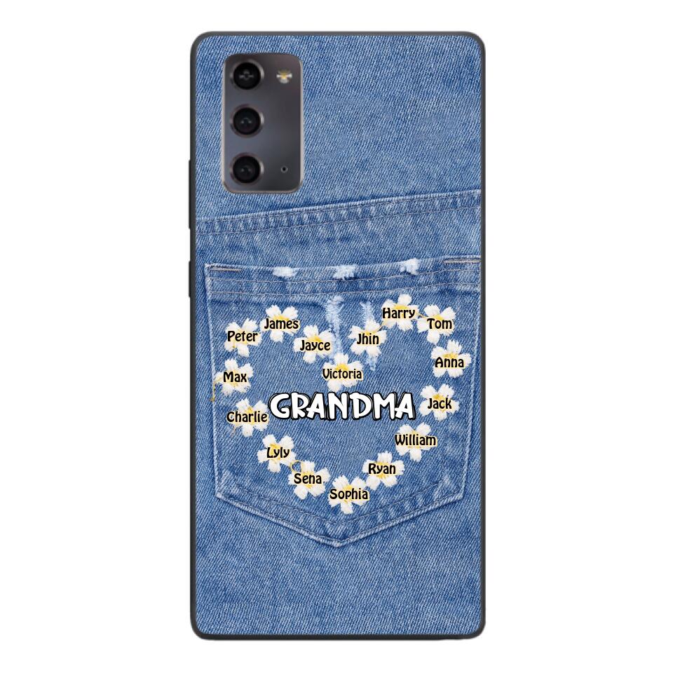 Personalized Grandma Kid Phone Case Printed 22MAR-HC21