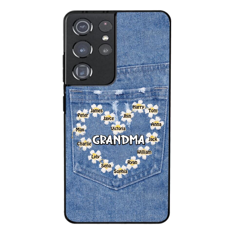 Personalized Grandma Kid Phone Case Printed 22MAR-HC21