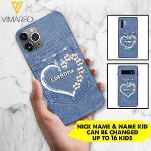 Personalized Grandma Kid Phone Case Printed 22MAR-HC21