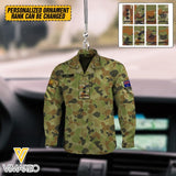 PERSONALIZED AUSTRALIAN VETERAN CAMO CAR HANGING ORNAMENT MTMQ2203