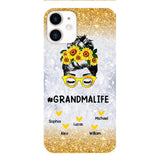 PERSONALIZED GRANDMA KID NAME SUNFLOWER PHONECASE QTTN2203