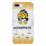 PERSONALIZED GRANDMA KID NAME SUNFLOWER PHONECASE QTTN2203