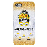 PERSONALIZED GRANDMA KID NAME SUNFLOWER PHONECASE QTTN2203