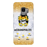 PERSONALIZED GRANDMA KID NAME SUNFLOWER PHONECASE QTTN2203