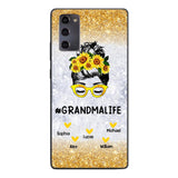 PERSONALIZED GRANDMA KID NAME SUNFLOWER PHONECASE QTTN2203