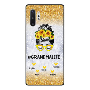 PERSONALIZED GRANDMA KID NAME SUNFLOWER PHONECASE QTTN2203