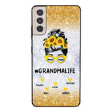 PERSONALIZED GRANDMA KID NAME SUNFLOWER PHONECASE QTTN2203