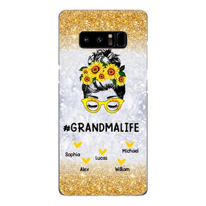 PERSONALIZED GRANDMA KID NAME SUNFLOWER PHONECASE QTTN2203