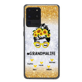 PERSONALIZED GRANDMA KID NAME SUNFLOWER PHONECASE QTTN2203