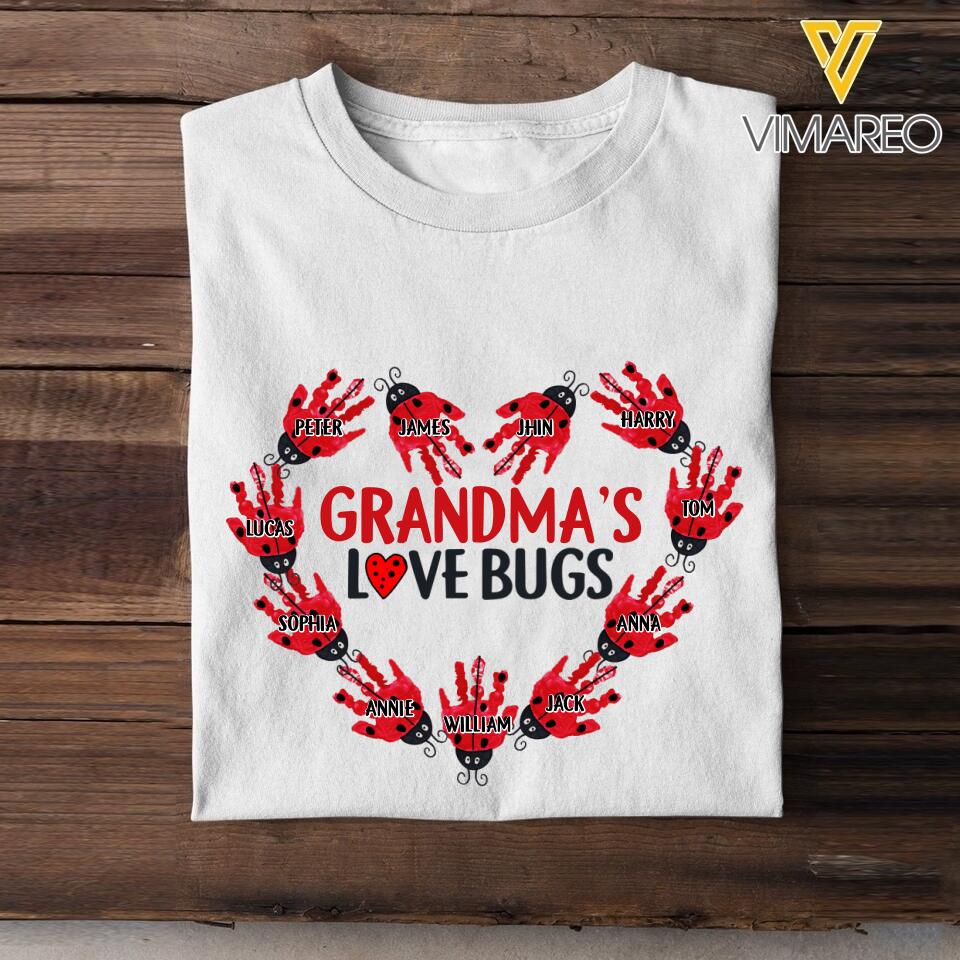 Personalized Grandma's Love Bugs Tshirt Printed 22MAR-HC23