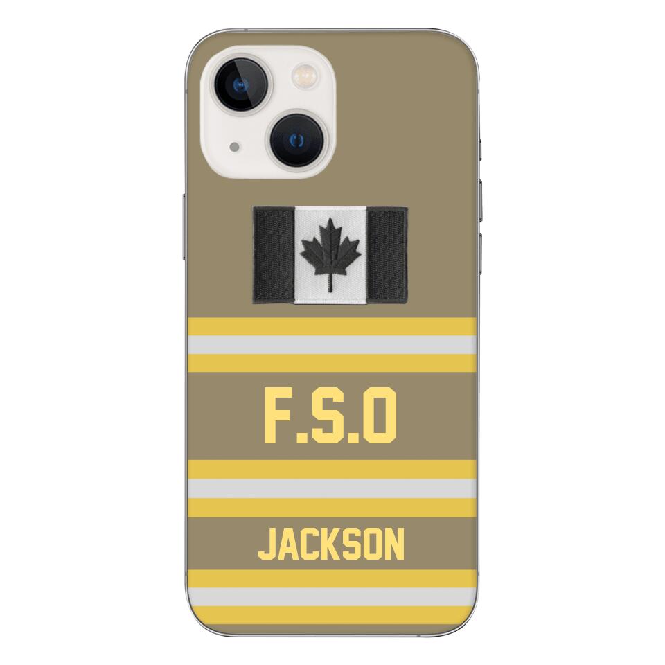 Personalized Canadian Firefighter Phone Case Printed 22MAR-HC24