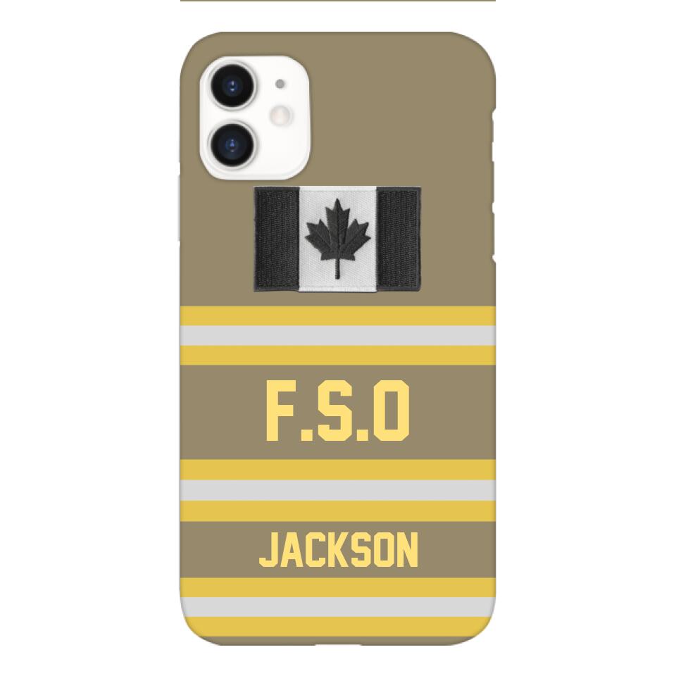 Personalized Canadian Firefighter Phone Case Printed 22MAR-HC24