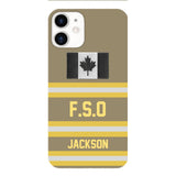 Personalized Canadian Firefighter Phone Case Printed 22MAR-HC24