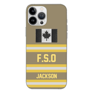 Personalized Canadian Firefighter Phone Case Printed 22MAR-HC24