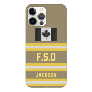 Personalized Canadian Firefighter Phone Case Printed 22MAR-HC24