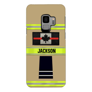 Personalized Canadian Firefighter Rank Phone Case Printed MTDT2403