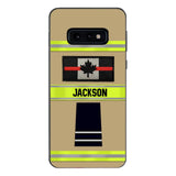 Personalized Canadian Firefighter Rank Phone Case Printed MTDT2403