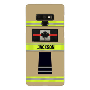 Personalized Canadian Firefighter Rank Phone Case Printed MTDT2403