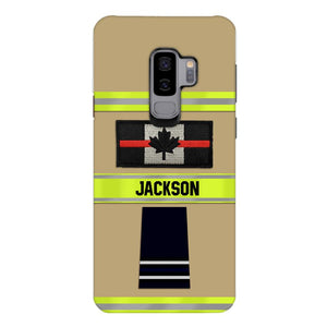 Personalized Canadian Firefighter Rank Phone Case Printed MTDT2403