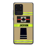 Personalized Canadian Firefighter Rank Phone Case Printed MTDT2403