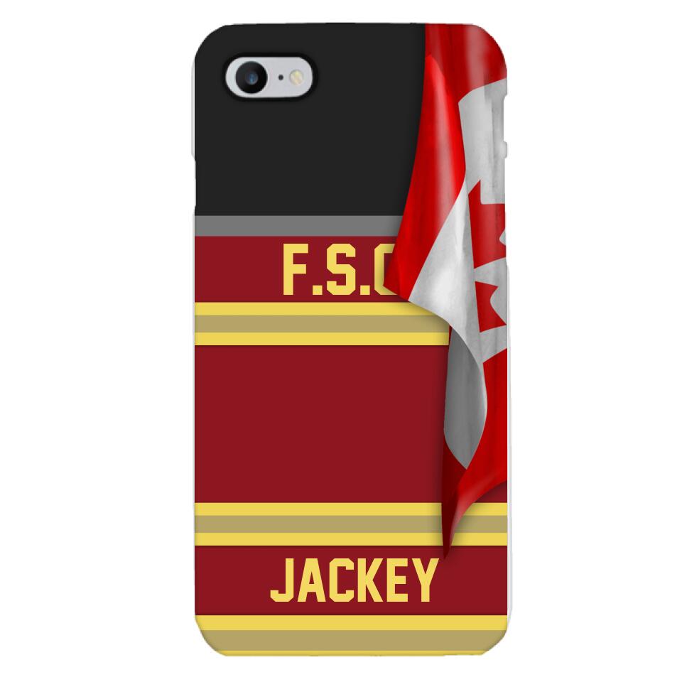 Personalized Canadian Firefighter Phone Case Printed 22MAR-HQ24