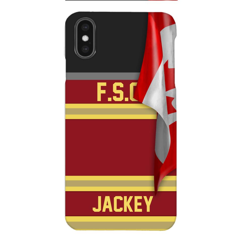 Personalized Canadian Firefighter Phone Case Printed 22MAR-HQ24