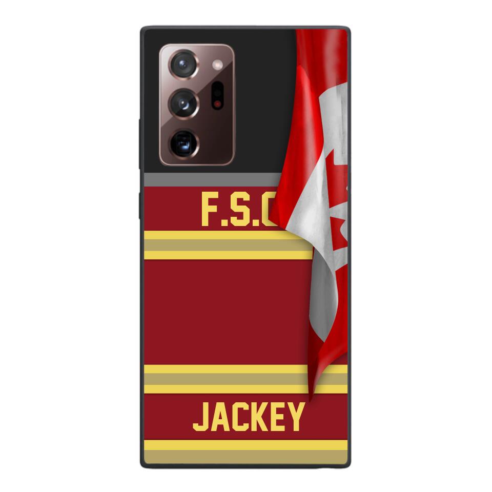 Personalized Canadian Firefighter Phone Case Printed 22MAR-HQ24