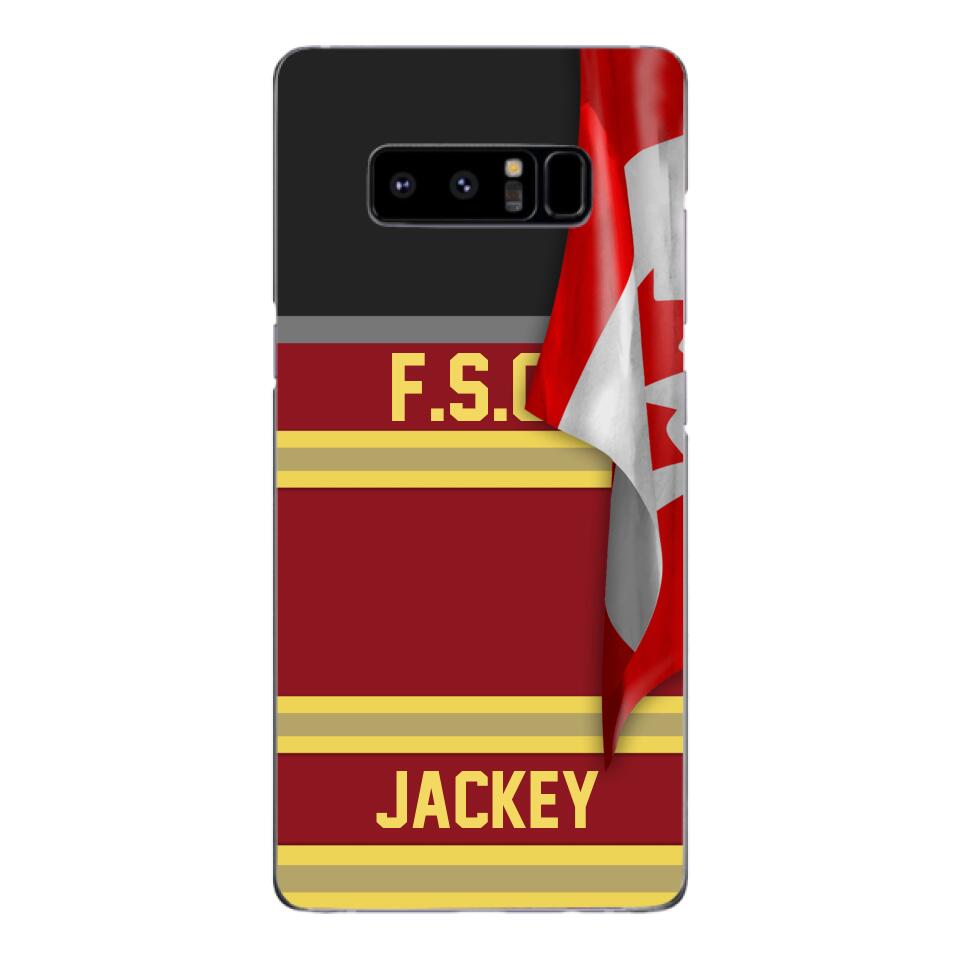 Personalized Canadian Firefighter Phone Case Printed 22MAR-HQ24