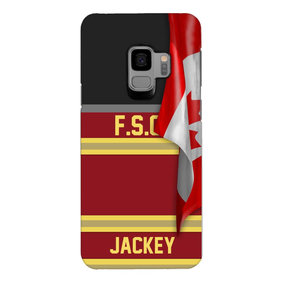 Personalized Canadian Firefighter Phone Case Printed 22MAR-HQ24