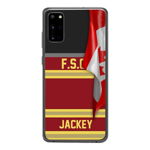 Personalized Canadian Firefighter Phone Case Printed 22MAR-HQ24