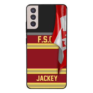 Personalized Canadian Firefighter Phone Case Printed 22MAR-HQ24