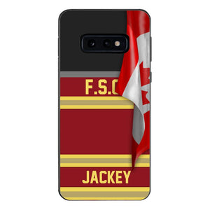 Personalized Canadian Firefighter Phone Case Printed 22MAR-HQ24