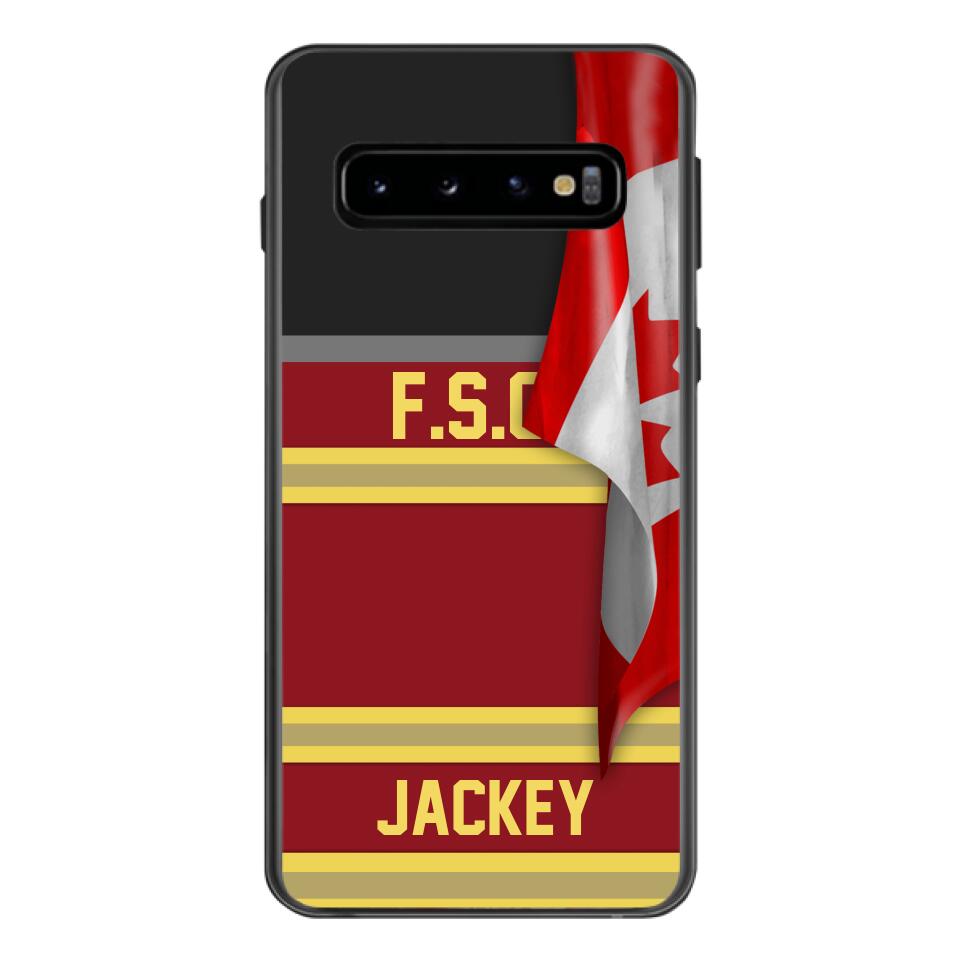 Personalized Canadian Firefighter Phone Case Printed 22MAR-HQ24