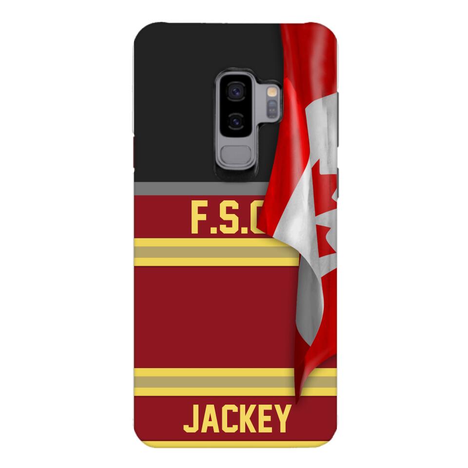 Personalized Canadian Firefighter Phone Case Printed 22MAR-HQ24