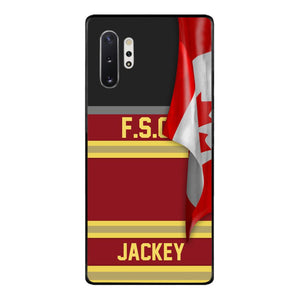 Personalized Canadian Firefighter Phone Case Printed 22MAR-HQ24