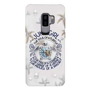 PERSONALIZED JUNE TURTLE GIRL PHONECASE QTTQ2603