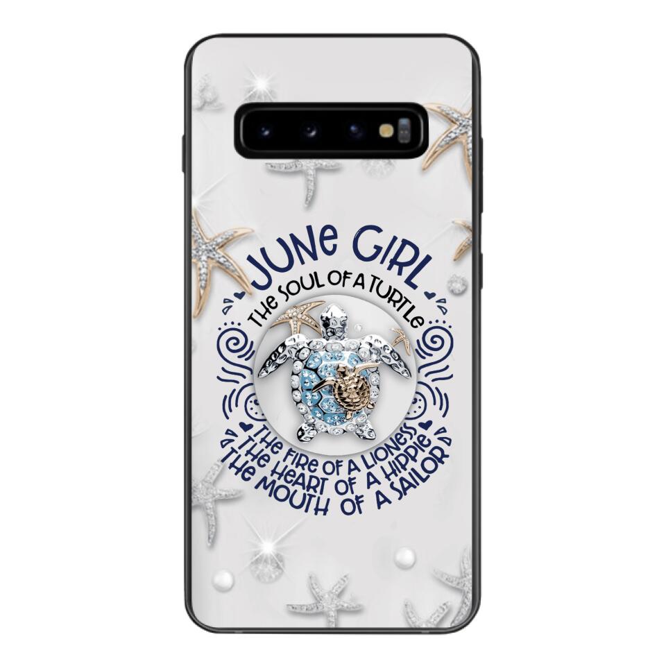 PERSONALIZED JUNE TURTLE GIRL PHONECASE QTTQ2603