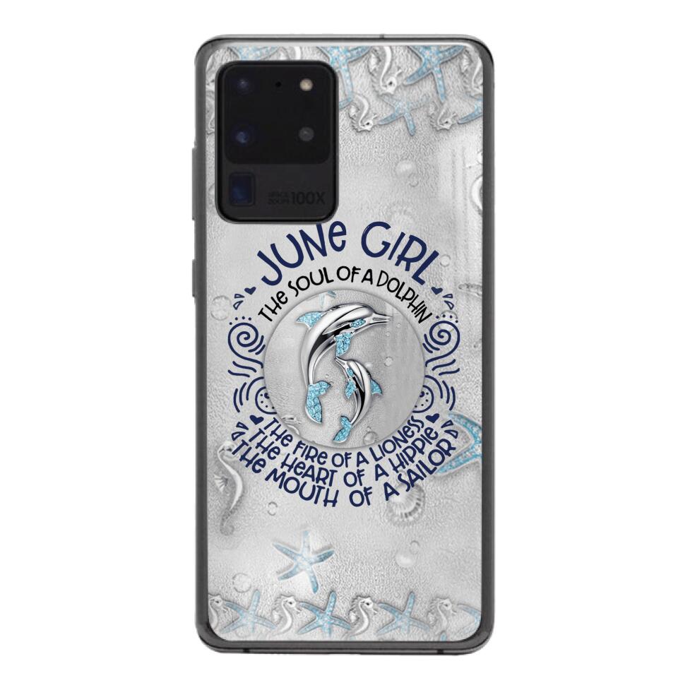 PERSONALIZED JUNE DOLPHIN GIRL PHONECASE QTTQ2603