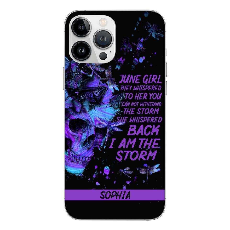 Personalized June  Girl Phone Case Printed 25MAR-HC28