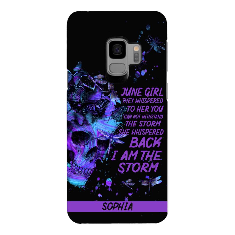 Personalized June  Girl Phone Case Printed 25MAR-HC28