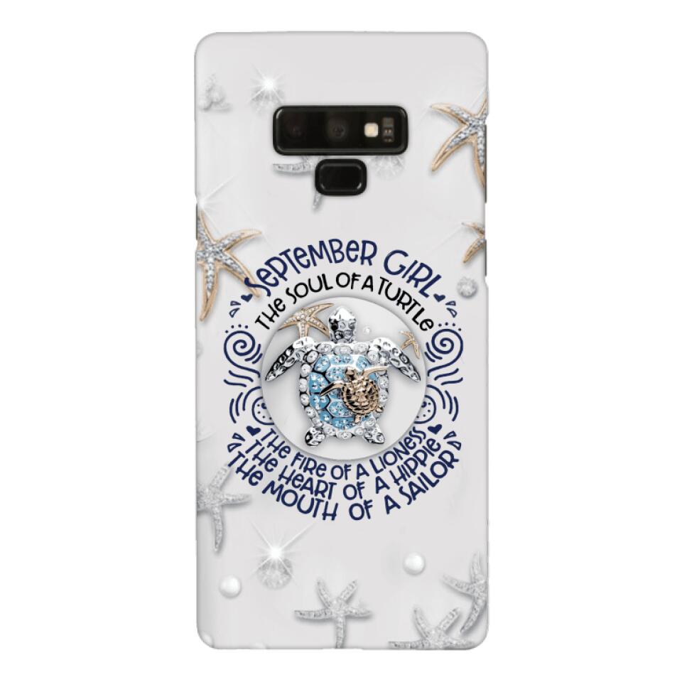 PERSONALIZED SEPTEMBER TURTLE GIRL PHONECASE QTTQ2803