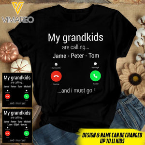 Personalized Grandma Kid Tshirt Printed 22MAR-MQ28