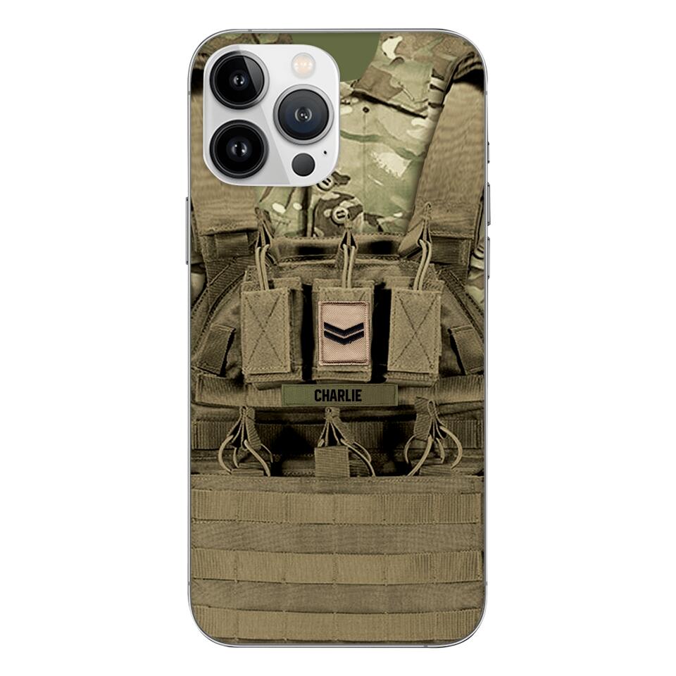 Personalized British Soldier Phone Case Printed 25MAR-DT29