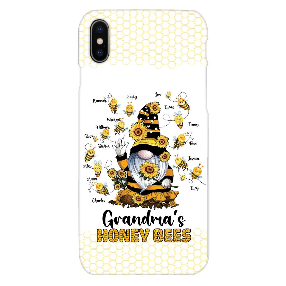 PERSONALIZED GRANDMA'S HONEY BEE WITH KID NAME PHONECASE QTTN3003