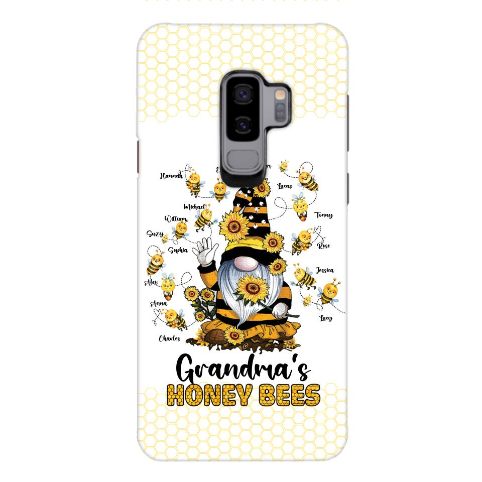 PERSONALIZED GRANDMA'S HONEY BEE WITH KID NAME PHONECASE QTTN3003