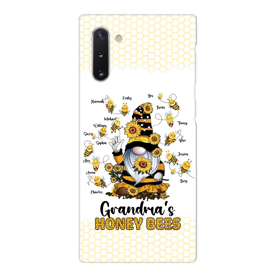 PERSONALIZED GRANDMA'S HONEY BEE WITH KID NAME PHONECASE QTTN3003